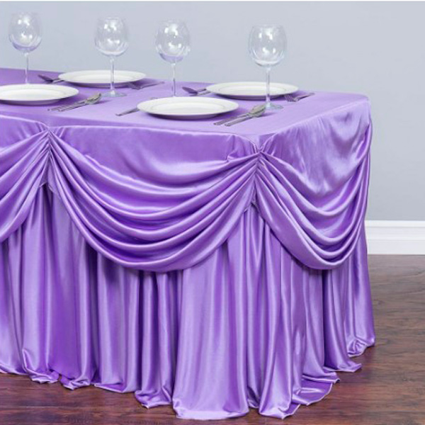 Фуршетная юбка с декором фиолетовая