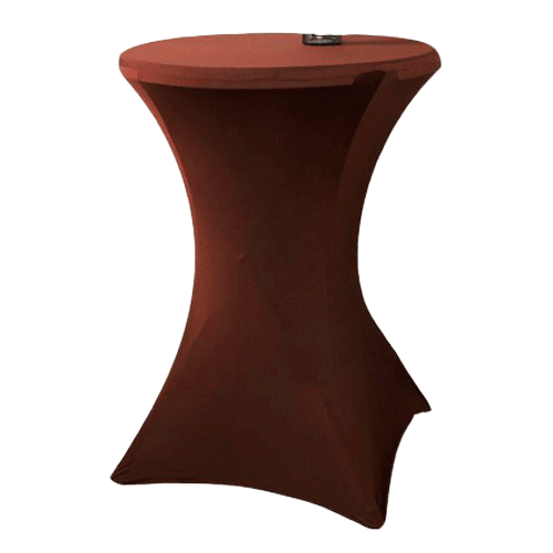 Чехол стрейч для коктейльного стола обтягивающий коричневый