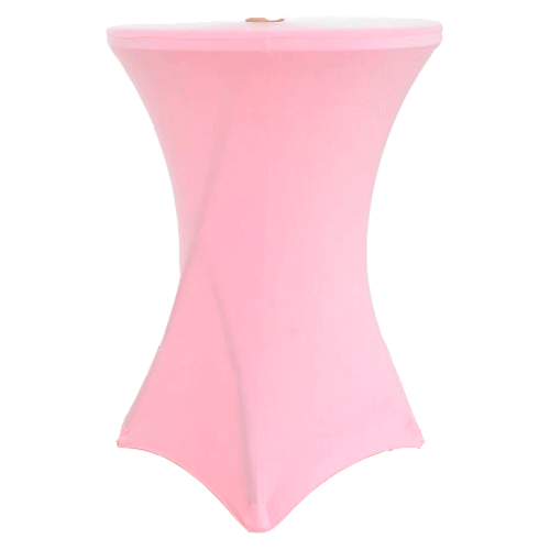 Чехол стрейч для коктейльного стола обтягивающий розовый